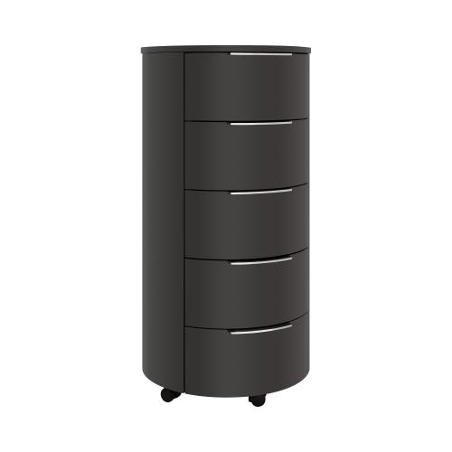 Офисная тумба - комод Schonbuch Conga структура - slate black high gloss, ручки - f108 col.90 polished chrome | interior market Офисная тумба - комод Schonbuch Conga структура - slate black high gloss, ручки - f108 col.90 polished chrome | interior market