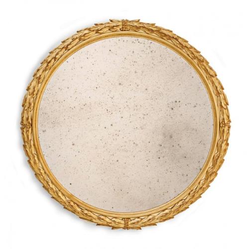 Зеркало интерьерное Roberto Giovannini ROUND MIRROR FRAME WITH LAUREL LEAVES | interior market Зеркало интерьерное Roberto Giovannini ROUND MIRROR FRAME WITH LAUREL LEAVES | interior market