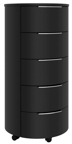 Офисная тумба - комод Schonbuch Conga структура - black high gloss, ручки - f108 col.90 polished chrome | interior market Офисная тумба - комод Schonbuch Conga структура - black high gloss, ручки - f108 col.90 polished chrome | interior market