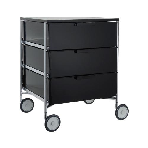Офисная тумба - комод Kartell Mobil / L8/smoke glossy | interior market Офисная тумба - комод Kartell Mobil / L8/smoke glossy | interior market