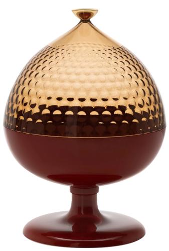 Контейнер на подставке с крышкой 21*h29 Thermoplastic/ МС Amber/red | interior market Контейнер на подставке с крышкой 21*h29 Thermoplastic/ МС Amber/red | interior market