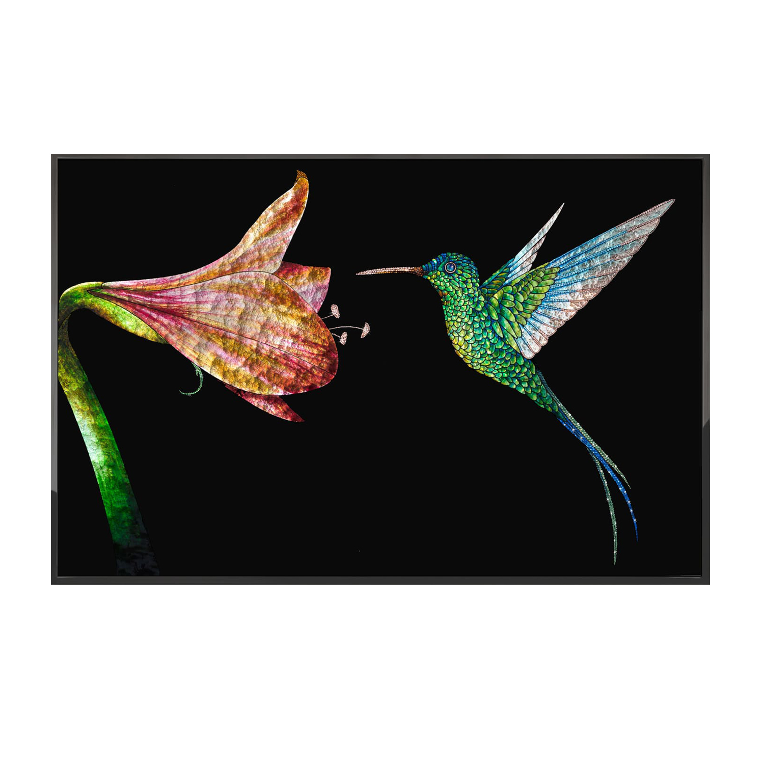 Картина Visionnaire By Ipe Cavalli COLIBRÌ IN FIORE | interior market Картина Visionnaire By Ipe Cavalli COLIBRÌ IN FIORE | interior market