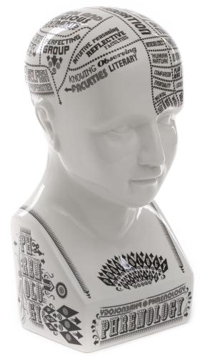 Арт-объект "Phrenology", h35, фарфор, цвет белый с декоративными узорами | interior market Арт-объект "Phrenology", h35, фарфор, цвет белый с декоративными узорами | interior market