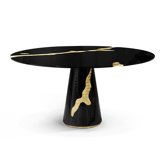 Обеденный стол Boca do Lobo Lapiaz Black Dining Table | interior market Обеденный стол Boca do Lobo Lapiaz Black Dining Table | interior market