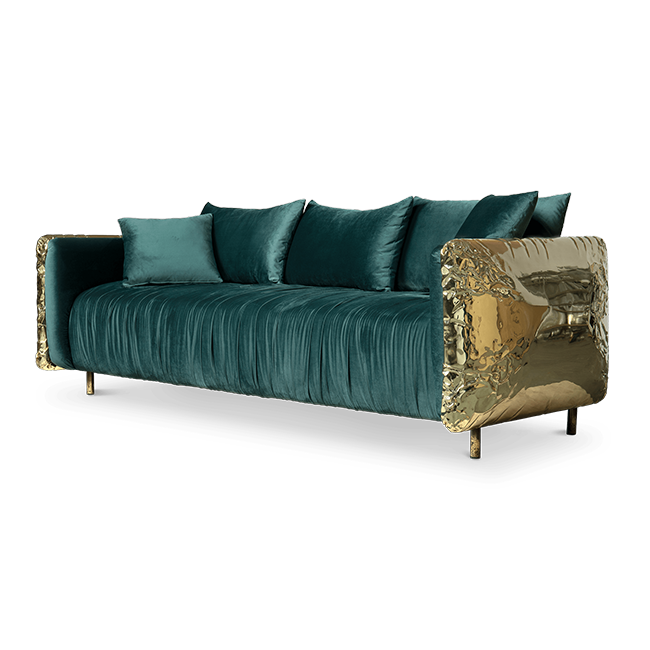 Диван с подлокотниками Boca do Lobo Imperfectio Green Sofa | interior market Диван с подлокотниками Boca do Lobo Imperfectio Green Sofa | interior market