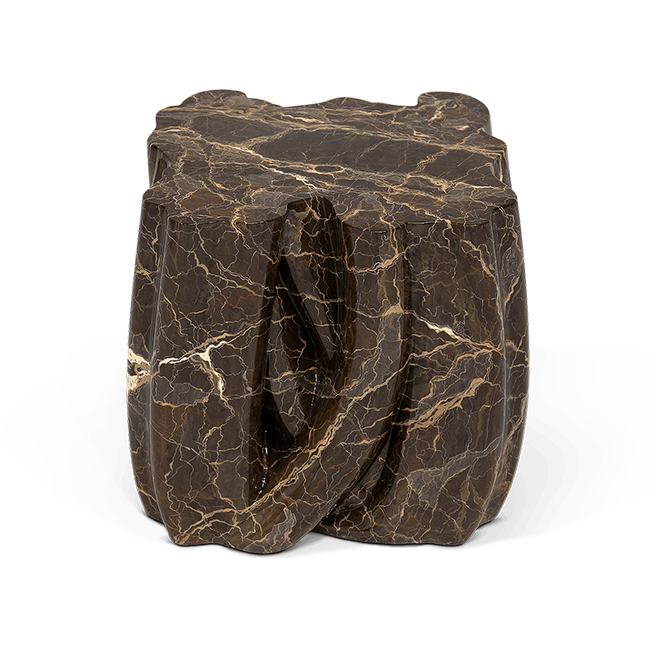 Журнальный столик Boca do Lobo Monochrome Brown Faux-marble Side Table | interior market Журнальный столик Boca do Lobo Monochrome Brown Faux-marble Side Table | interior market