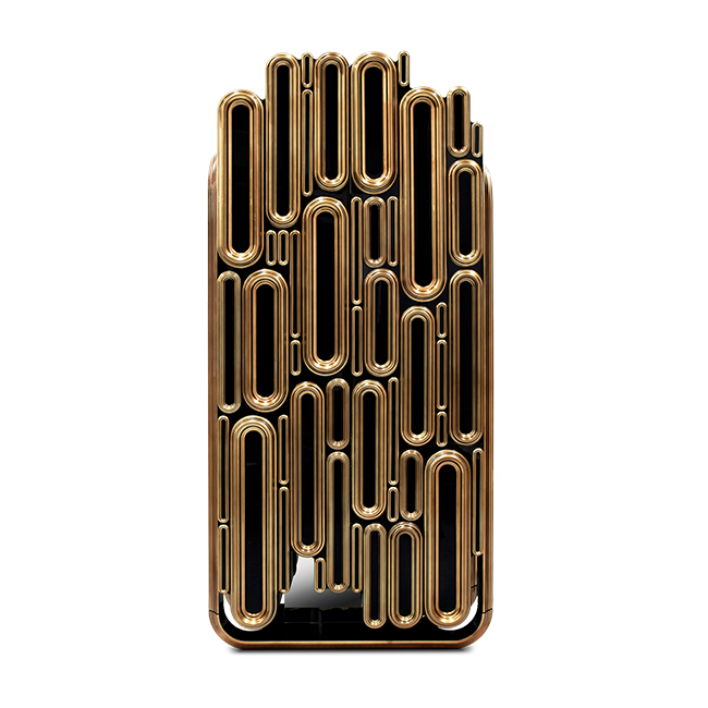 Шкаф Boca do Lobo Oblong Gold Cabinet | interior market