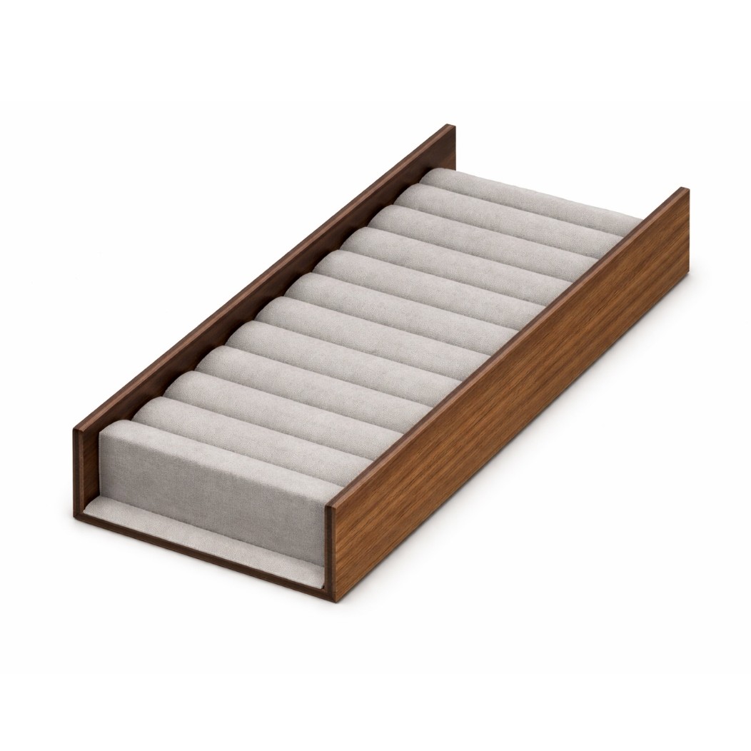 Контейнер для колец 15*25*5h Brown wallnut/grey | interior market