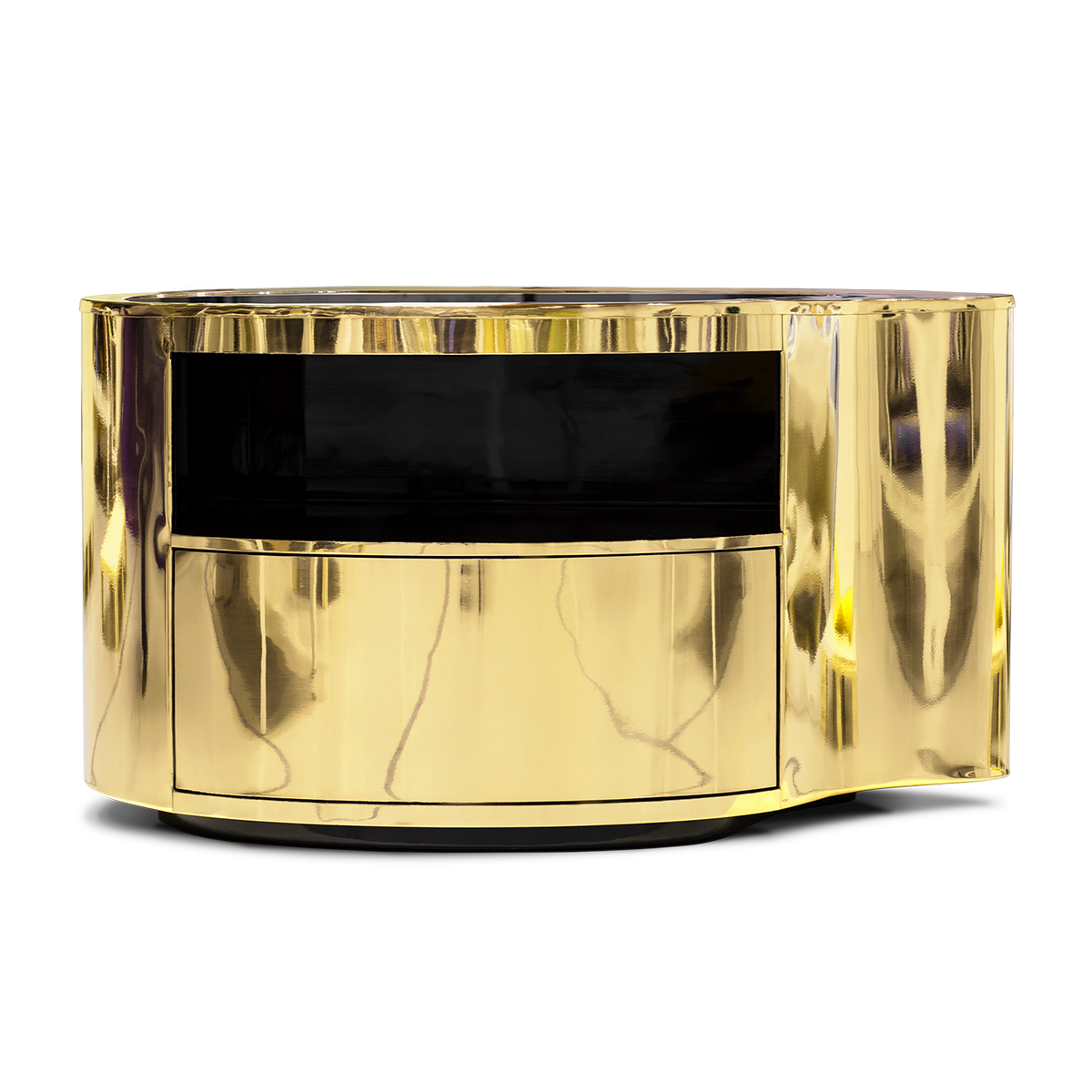 Прикроватная тумба Boca do Lobo Wave Gold Nightstand | interior market Прикроватная тумба Boca do Lobo Wave Gold Nightstand | interior market