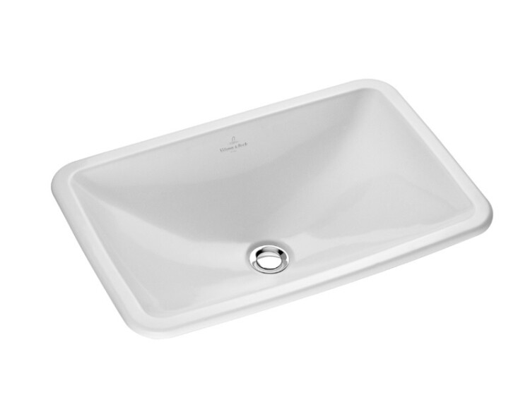 Раковина, Villeroy&Boch, Loop&Friends, шгв 600*405*185, отверстия для смесителя-отсутствуют, CeramicPlus, цвет-альпийский белый | interior market