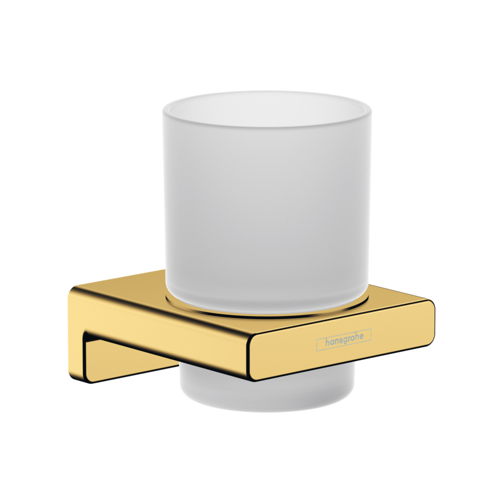 Стакан, Hansgrohe, AddStoris, шгв 81*91*94, цвет держателя-полированное золото | interior market