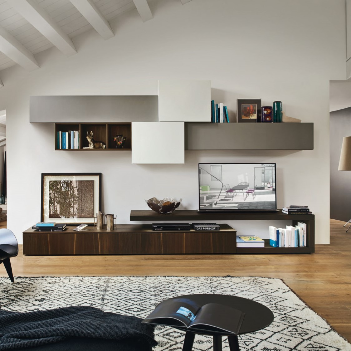 Стенка под ТВ Sangiacomo Lampo Pianali | interior market