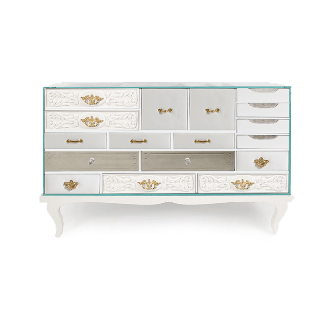 Комод в гостиную Boca do Lobo Soho White Sideboard | interior market Комод в гостиную Boca do Lobo Soho White Sideboard | interior market
