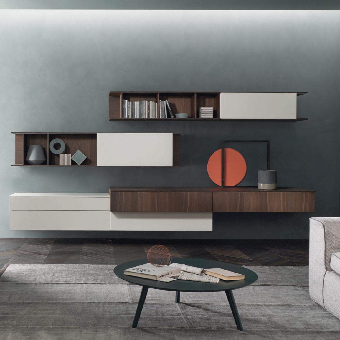 Настенный стеллаж Sangiacomo Lampo Alias | interior market