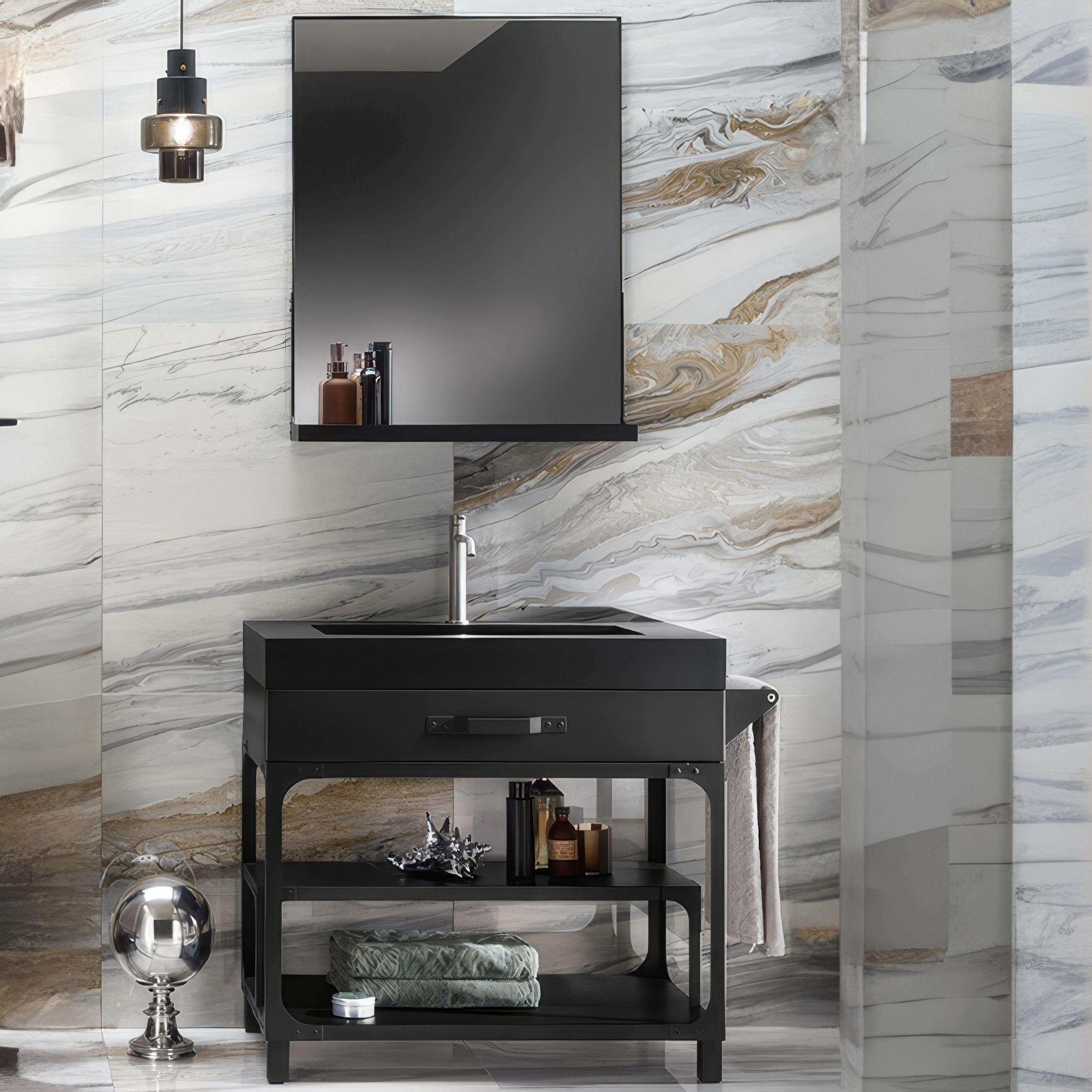 Комплект мебели с раковиной и зеркалом Scavolini Misfits | interior market