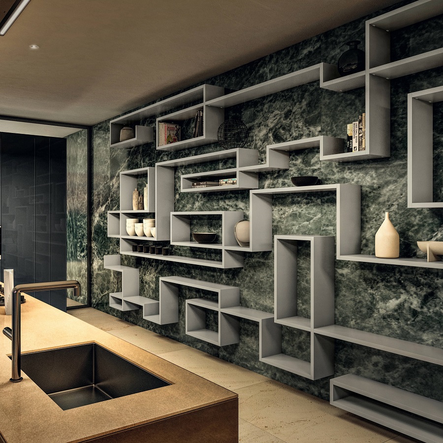 Модульный настенный стеллаж Lago LagoLinea | interior market