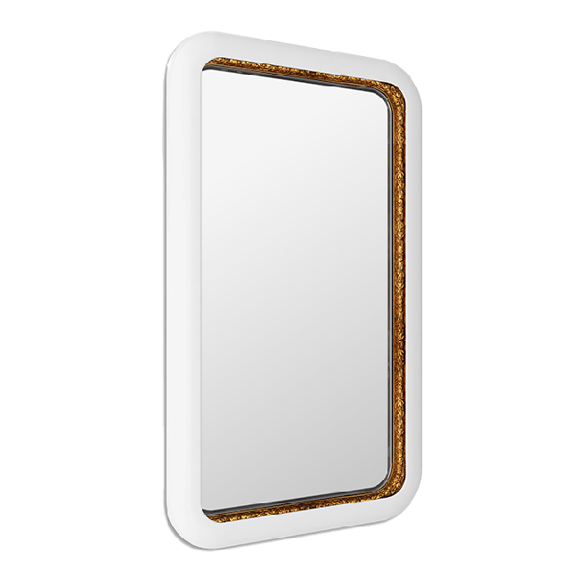 Зеркало интерьерное Boca do Lobo Ring Rectangular White Mirror | interior market Зеркало интерьерное Boca do Lobo Ring Rectangular White Mirror | interior market