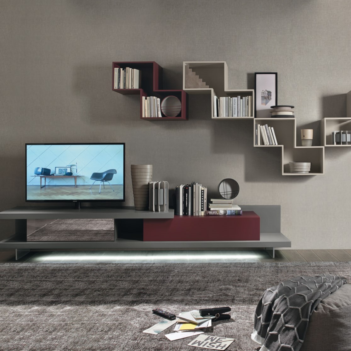 Стенка под ТВ Sangiacomo Lampo Tetris | interior market