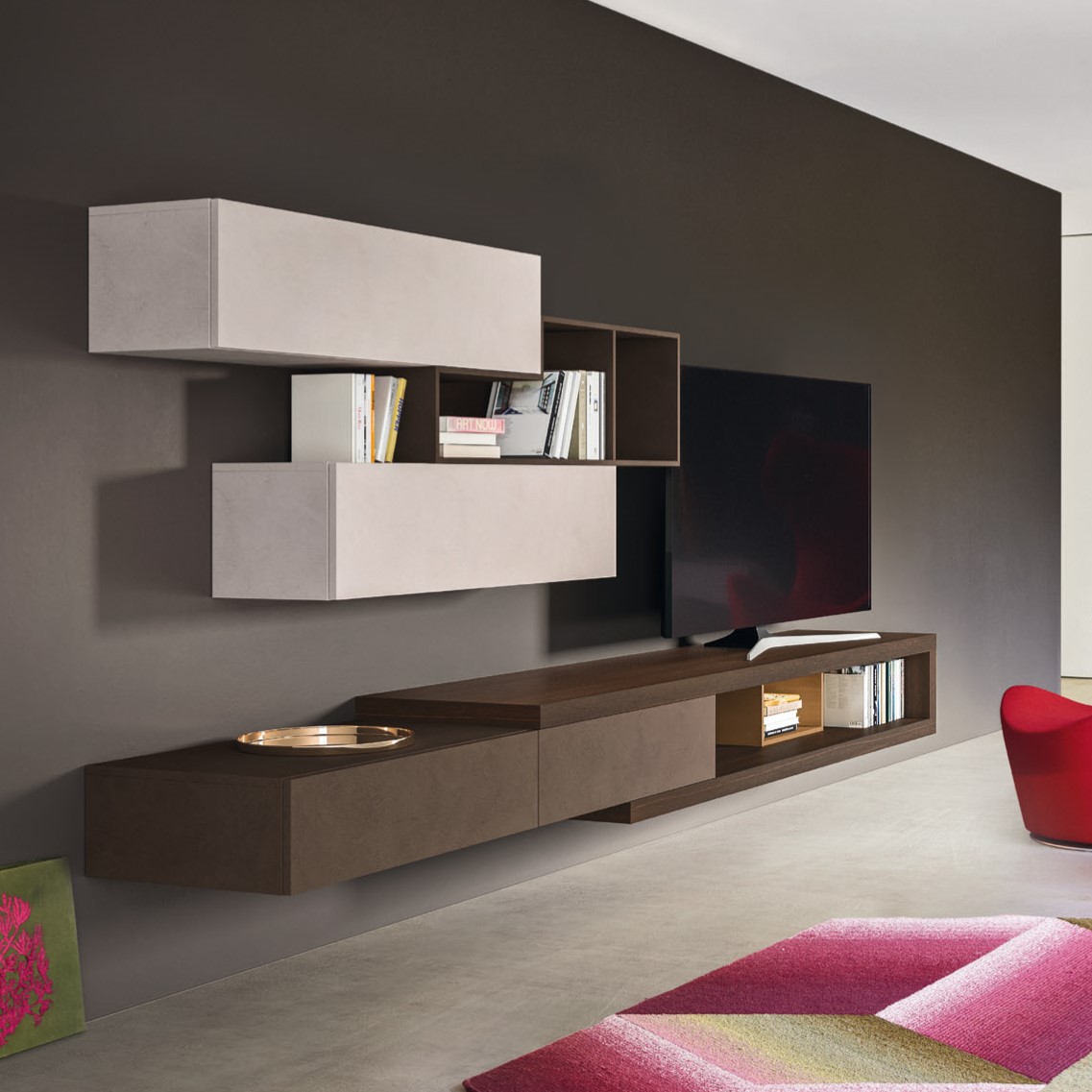 Стенка под ТВ Sangiacomo Lampo Pianali | interior market