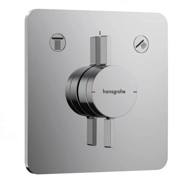 Смеситель для душа, Hansgrohe, DuoTurn Q, на 2 потребителя, цвет-хром | interior market