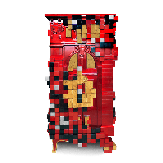 Шкаф Boca do Lobo Piccadilly Red Cabinet | interior market