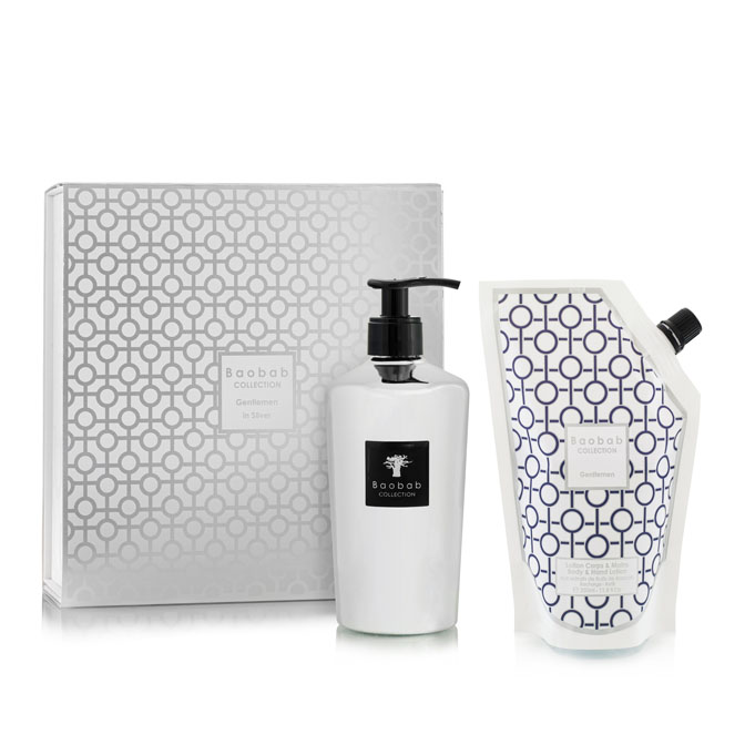 Набор: моющий гель для рук Baobab GENTLEMEN IN SILVER 350 мл + рефилл 35 мл | interior market