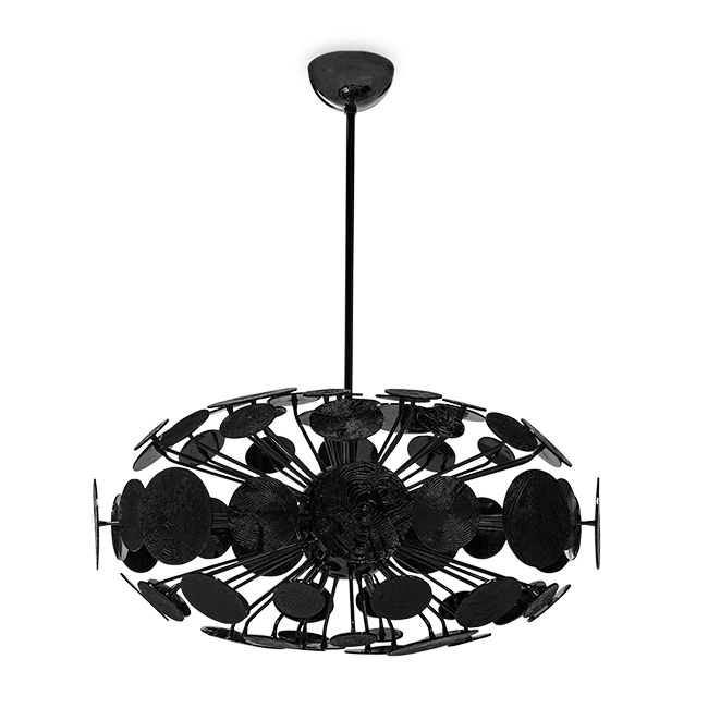 Потолочный светильник Boca do Lobo Newton Eliptic Black Suspension Lamp | interior market Потолочный светильник Boca do Lobo Newton Eliptic Black Suspension Lamp | interior market