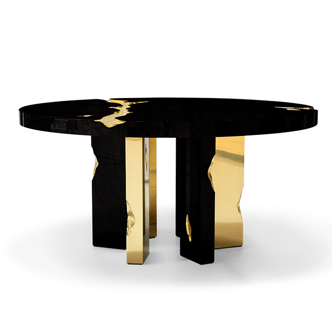 Обеденный стол Boca do Lobo Empire Round Black Dining Table | interior market Обеденный стол Boca do Lobo Empire Round Black Dining Table | interior market