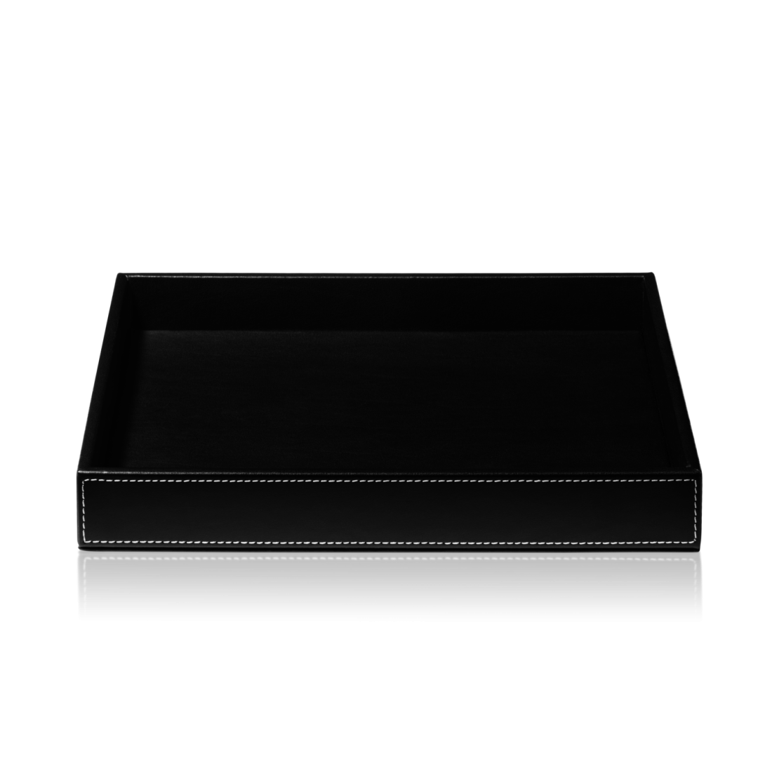 Decor Walther 0932560 - BROWNIE TAB R Лоток Имитация кожи черная | interior market