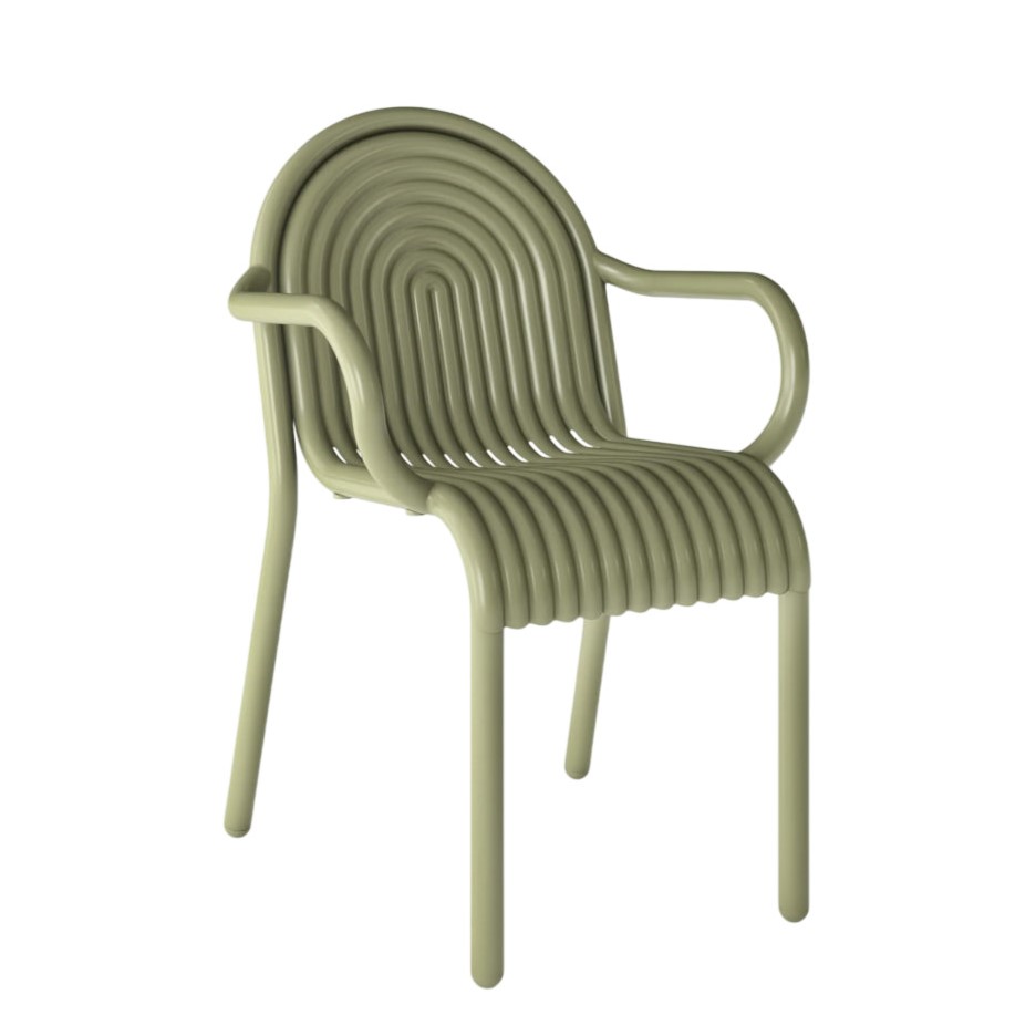 Стул для улицы Tom Dixon Groove Arm Chair | interior market