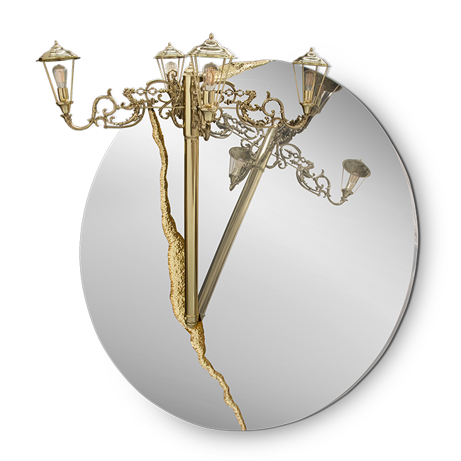 Зеркало интерьерное Boca do Lobo Lumiere Round Mirror | interior market Зеркало интерьерное Boca do Lobo Lumiere Round Mirror | interior market