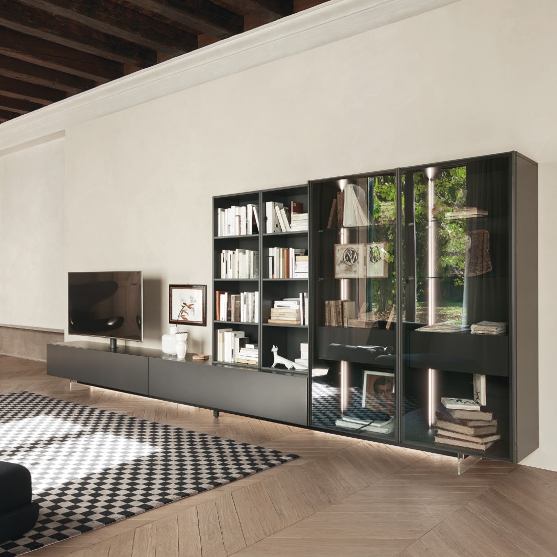 Стенка под ТВ Sangiacomo Lampo Scrigno | interior market