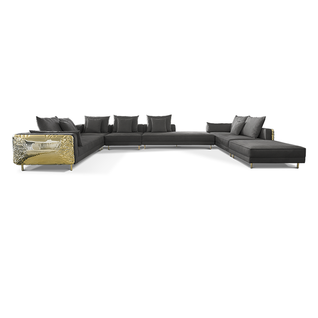 Диван Boca do Lobo Imperfectio Black Modular Sofa | interior market Диван Boca do Lobo Imperfectio Black Modular Sofa | interior market
