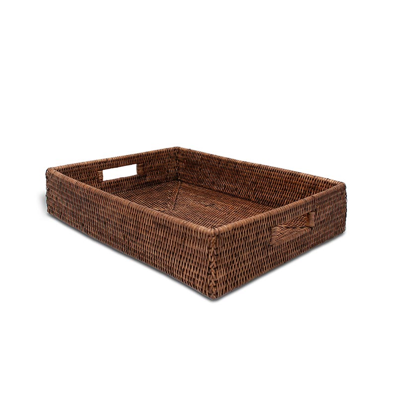 Decor Walther 0939692 BASKET TRAY Поднос - Ротанг темный | interior market