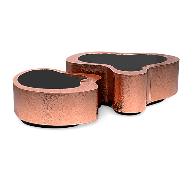 Журнальный столик Boca do Lobo Wave Hammered Copper Center Table | interior market Журнальный столик Boca do Lobo Wave Hammered Copper Center Table | interior market