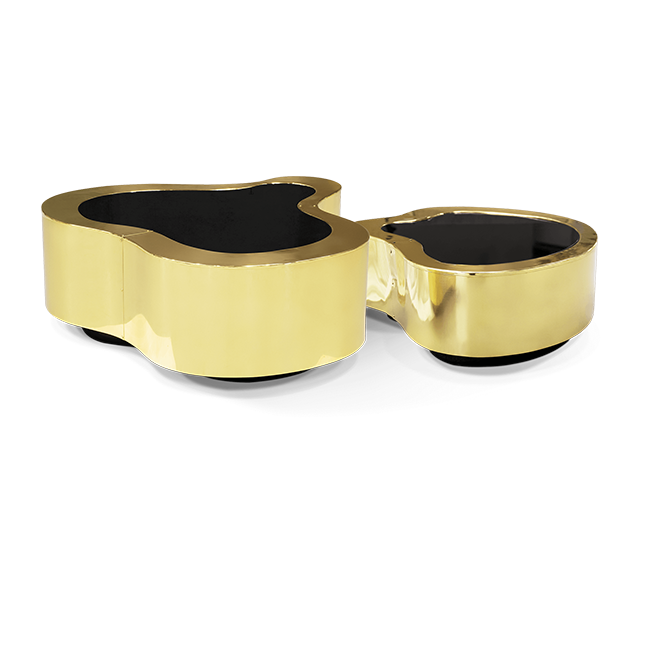 Журнальный столик Boca do Lobo Wave Small Polished Brass Center Table | interior market Журнальный столик Boca do Lobo Wave Small Polished Brass Center Table | interior market