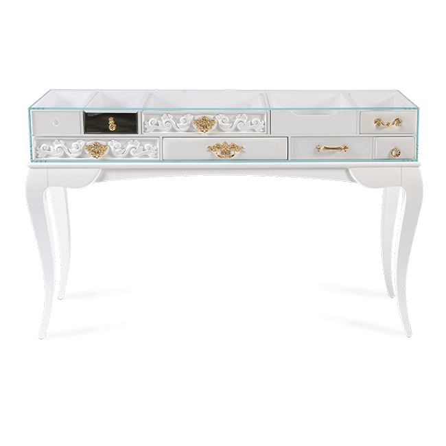 Консоль  Boca do Lobo York White Console | interior market