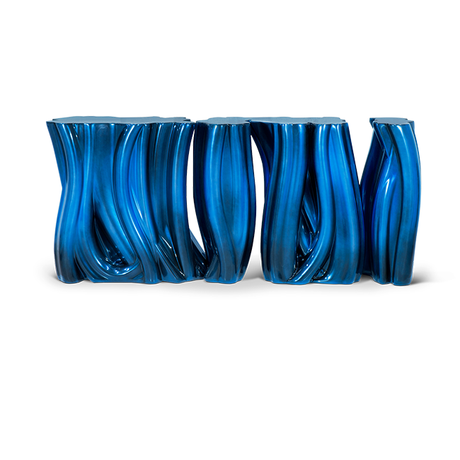 Консоль  Boca do Lobo Monochrome Blue Console | interior market