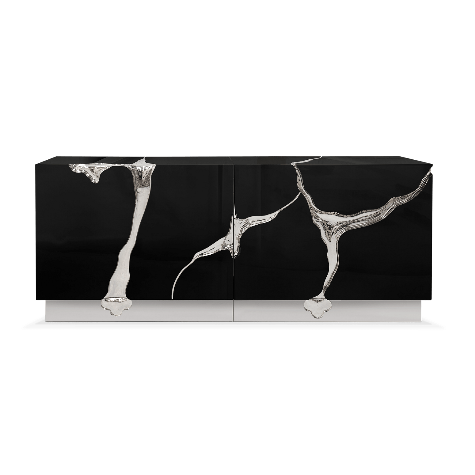 Комод Boca do Lobo Lapiaz Black Silver | interior market