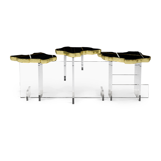 Журнальный столик Boca do Lobo Monet Xl Nero Marquina Side Table | interior market Журнальный столик Boca do Lobo Monet Xl Nero Marquina Side Table | interior market