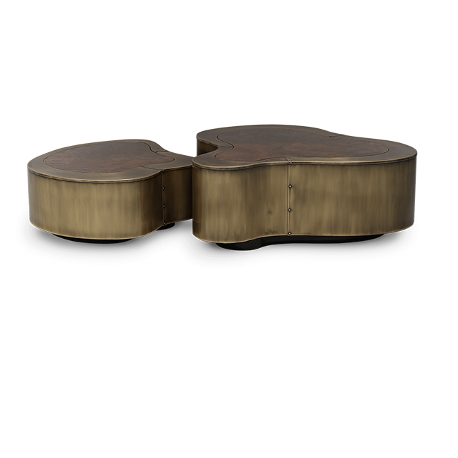 Журнальный столик Boca do Lobo Wave Big Patina Walnut Center Table | interior market Журнальный столик Boca do Lobo Wave Big Patina Walnut Center Table | interior market