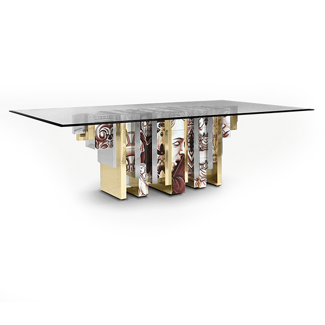 Обеденный стол Boca do Lobo Heritage Sepia Dining Table | interior market Обеденный стол Boca do Lobo Heritage Sepia Dining Table | interior market