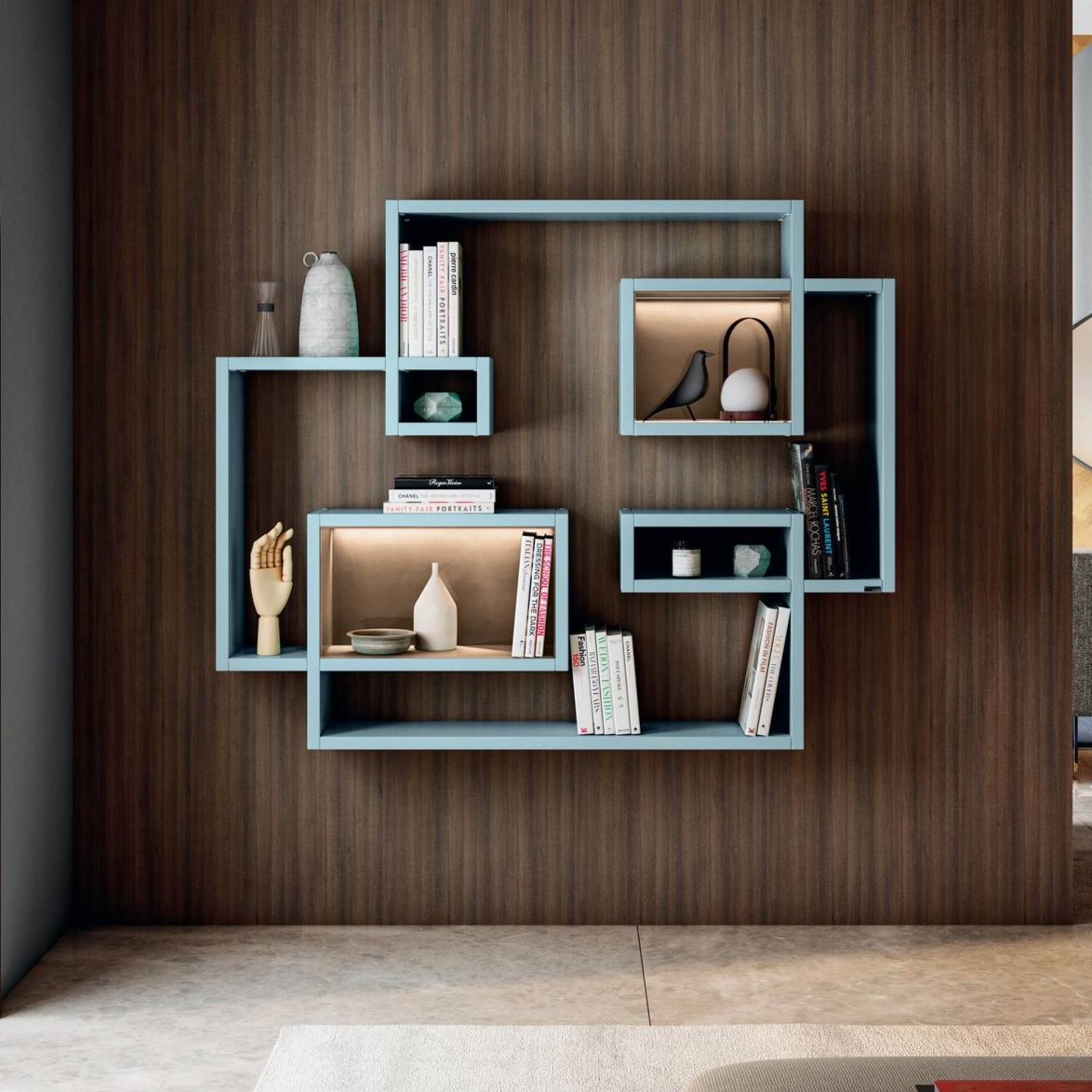 Модульный настенный стеллаж Lago LagoLinea | interior market