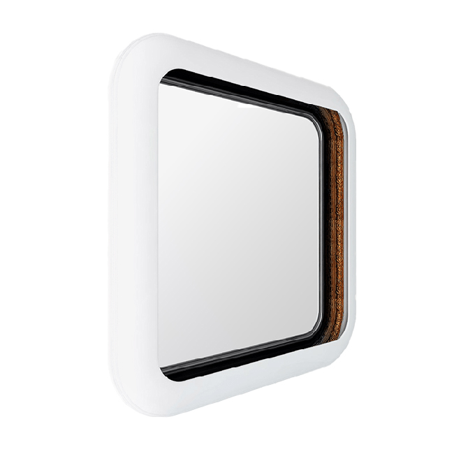 Зеркало интерьерное Boca do Lobo Ring Square White Mirror | interior market Зеркало интерьерное Boca do Lobo Ring Square White Mirror | interior market