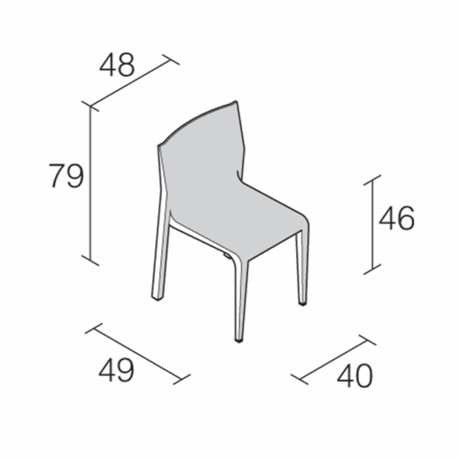 Обеденный стул ALIAS laleggera chair - фото-3 | interior market Обеденный стул ALIAS laleggera chair - фото-3 | interior market