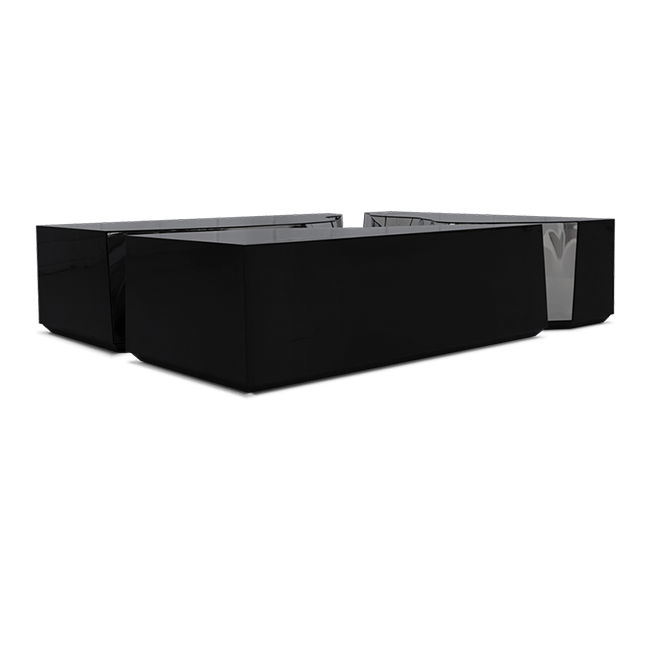 Журнальный столик Boca do Lobo Lapiaz Black Silver Center Table | interior market Журнальный столик Boca do Lobo Lapiaz Black Silver Center Table | interior market
