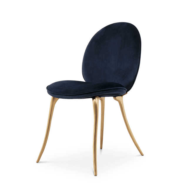 Обеденный стул Boca do Lobo Soleil Blue Chair | interior market