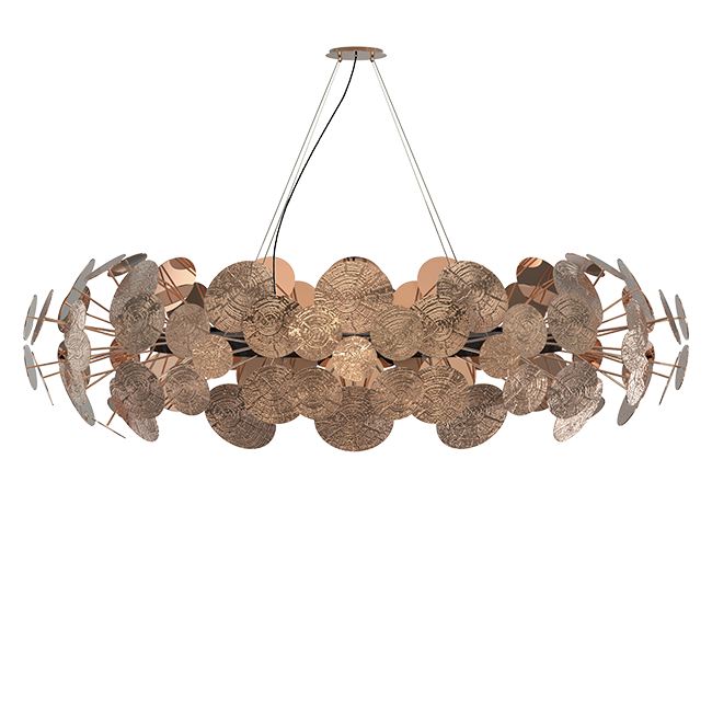 Потолочный светильник Boca do Lobo Newton Copper Chandelier | interior market Потолочный светильник Boca do Lobo Newton Copper Chandelier | interior market