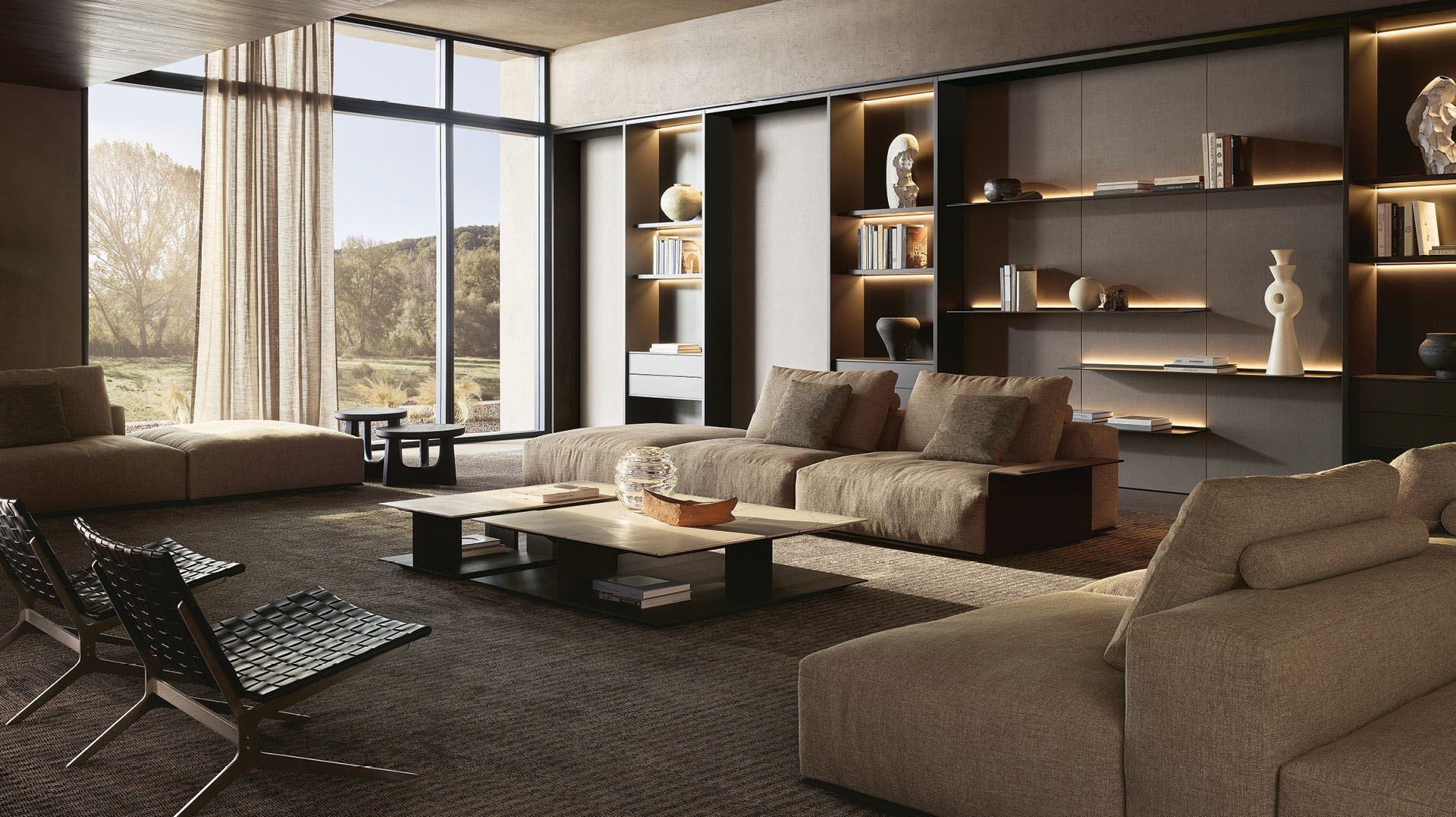 Стеллаж-стенка Poliform Wall System | interior market