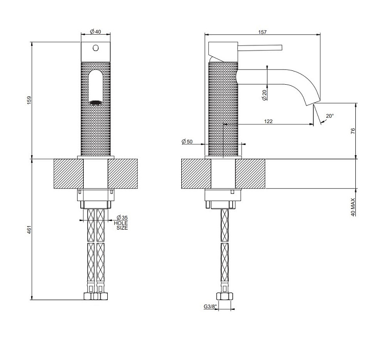 Смеситель для раковины Gessi CESELLO - фото-7 | interior market
